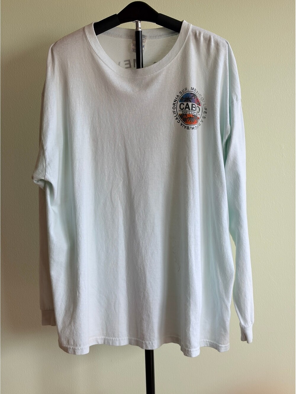 Yazbek Cabo San Lucas Mexico Long Sleeve Graphic Shirt Men's 2XL White